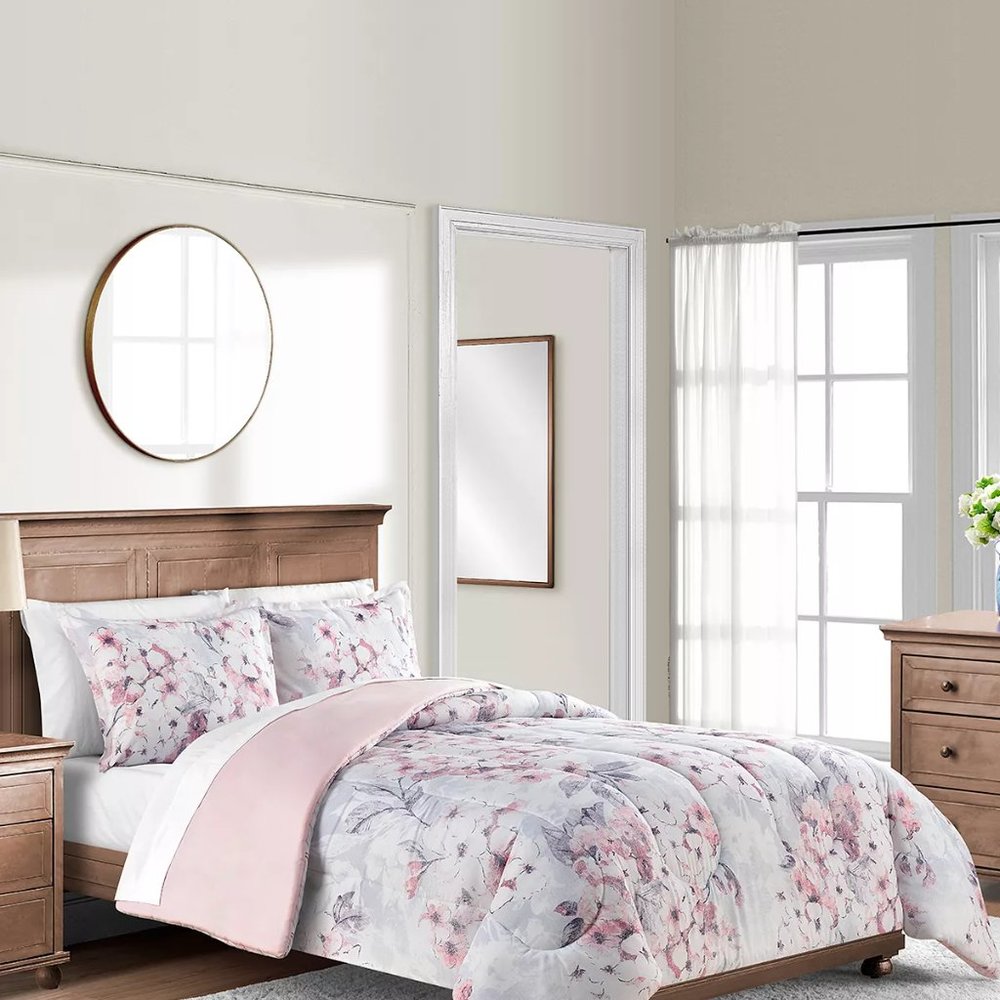 Colesville 3 Pc Floral Full, King or Queen Comforter Set